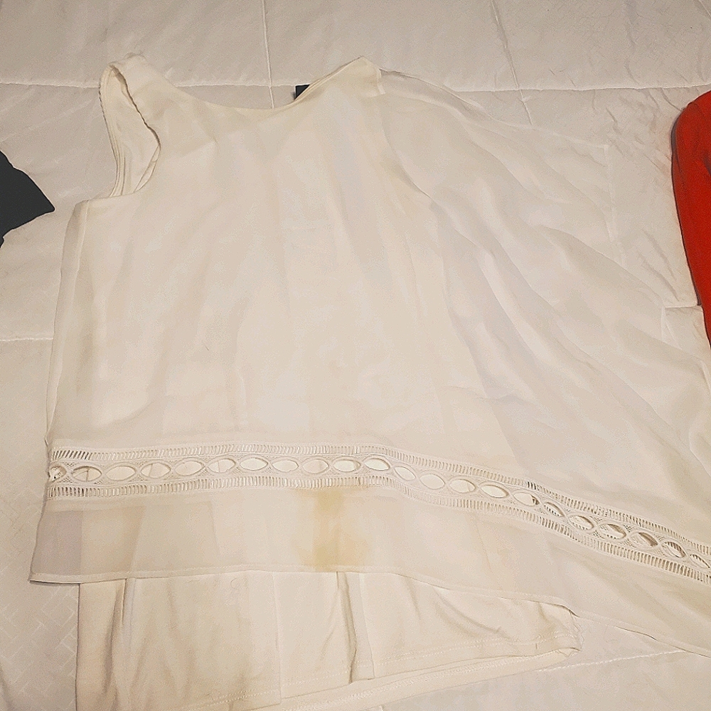 White House Black Market white tank